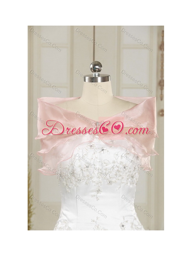 Pretty  Hot Pink Quince Gown with Beading and Ruffles