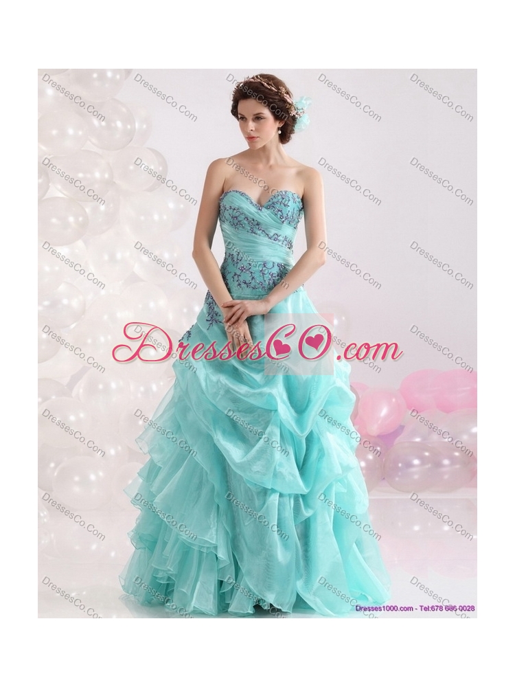 Cheap Floor Length Quinceanera Dress with Appliques