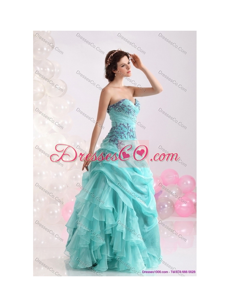 Cheap Floor Length Quinceanera Dress with Appliques