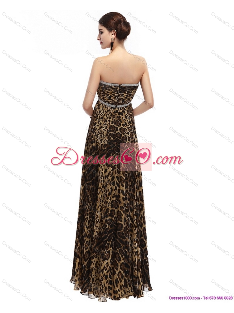 Cheap Leopard Floor Length Prom Dress