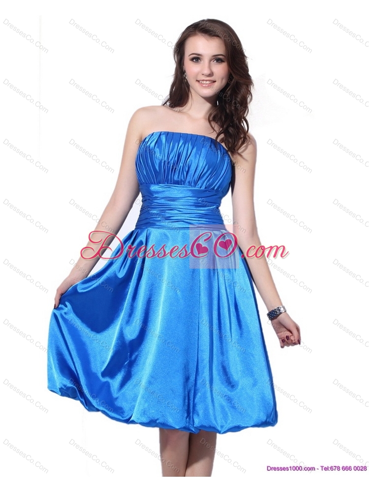 Popular Strapless Short Prom Dress with Ruching