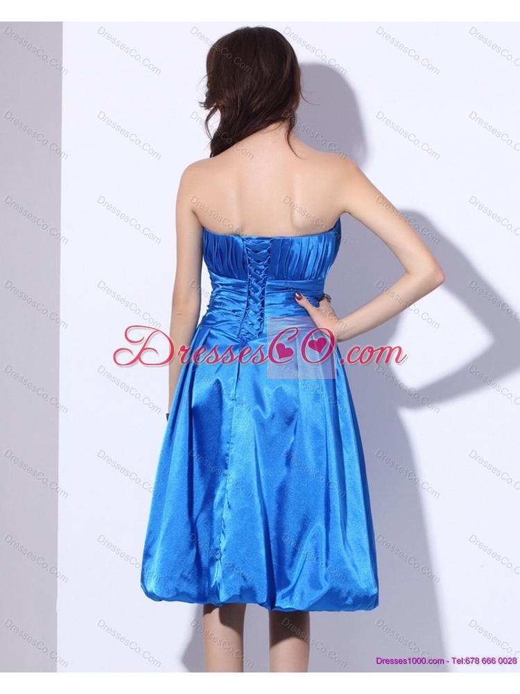 Popular Strapless Short Prom Dress with Ruching