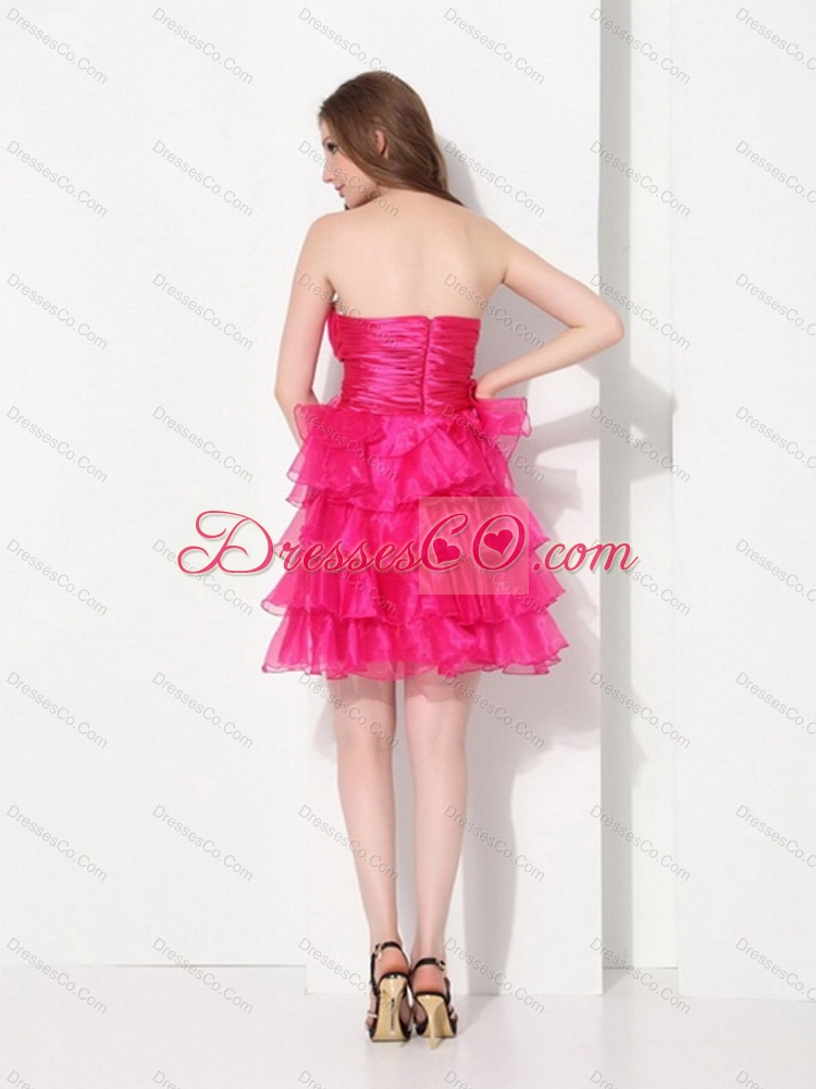 Prom Dress with Ruffled Layers and Beading