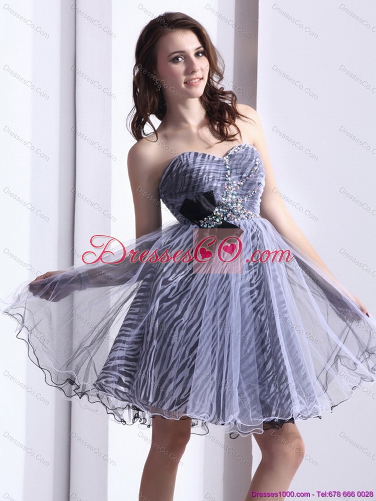 Leopard  Prom Dress with Beading