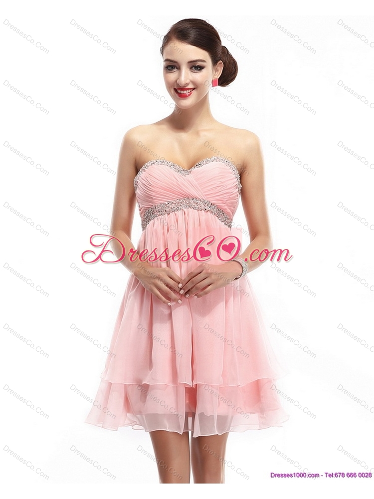 Beautiful  Sexy Prom Dress with Beading and Ruching