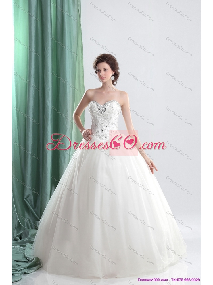 Uinque White Bridal Gowns with Ruffles and Beading