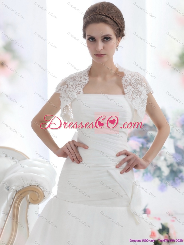 Fashionable A Line Strapless Wedding Dress for