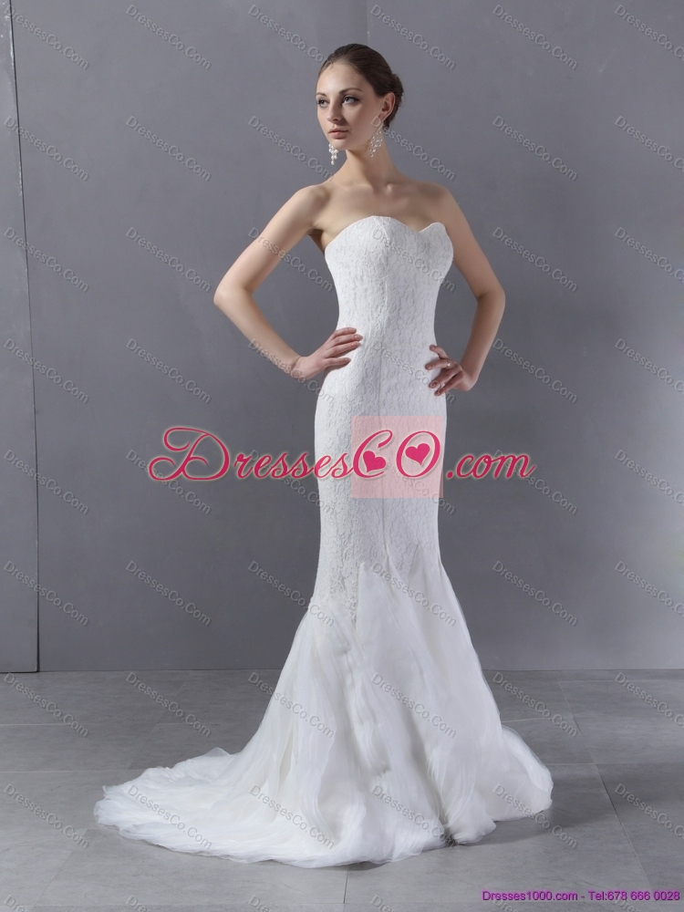 Classical Mermaid Wedding Dress with Lace