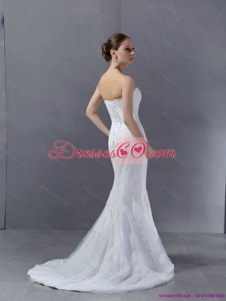 Classical Mermaid Wedding Dress with Lace