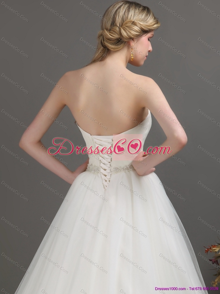 Classical Wedding Dress with Beading and Ruching