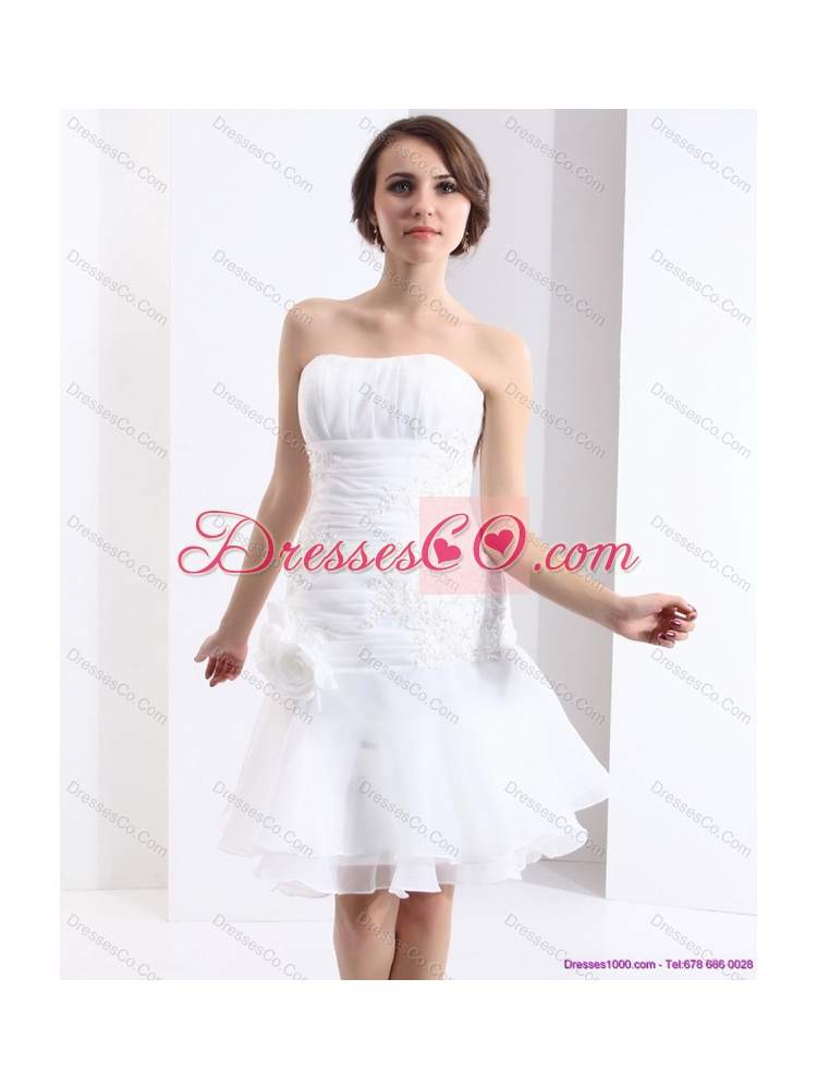 Wonderful Strapless Short Wedding Dress with Knee-length