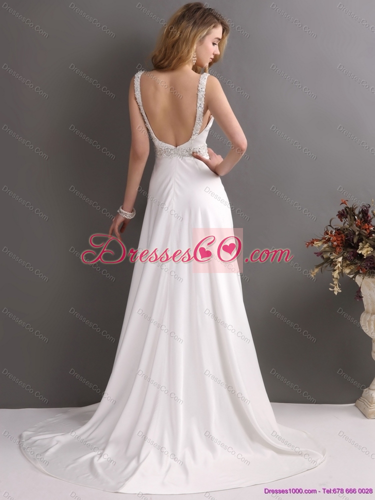 Inexpensive Straps Wedding Dress with Paillette for