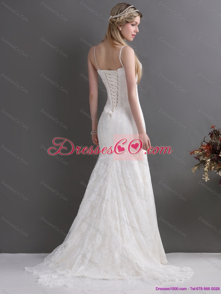 Brand New  Spaghetti Straps Wedding Dress with Lace