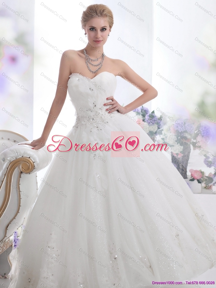 Perfect Beading White Wedding Dress