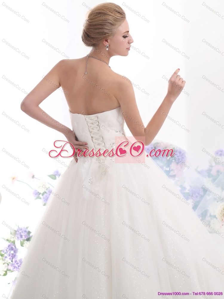 Perfect Beading White Wedding Dress