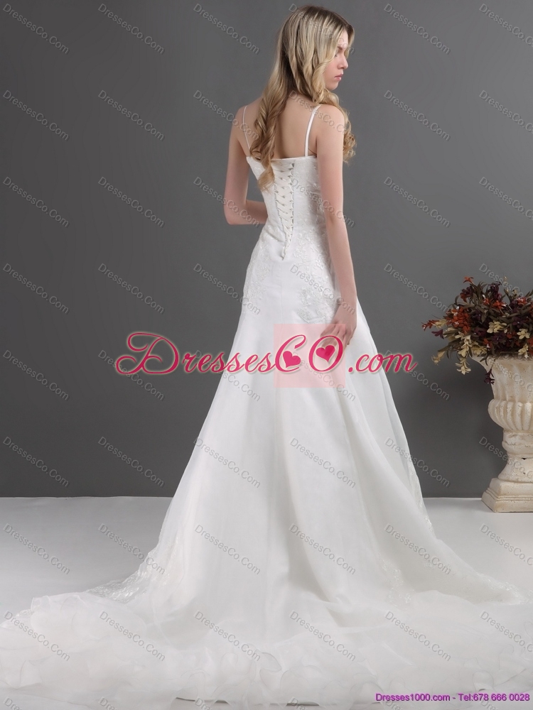The Most Popular Lace Maternity Wedding Dress with Spaghetti Straps