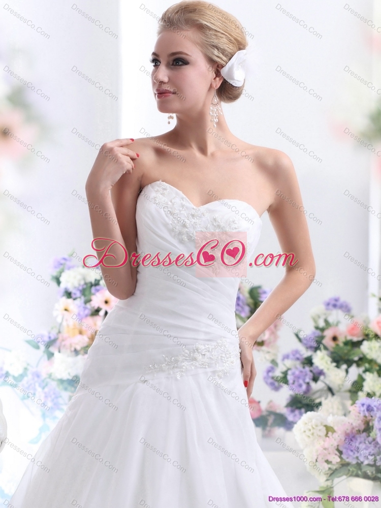 Sophisticated  Maternity Wedding Dress with Ruching and Beading