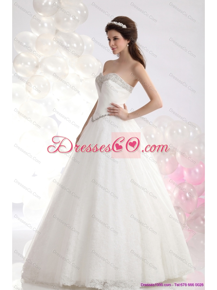 Fashionable A Line Maternity Wedding Dress with Beadings