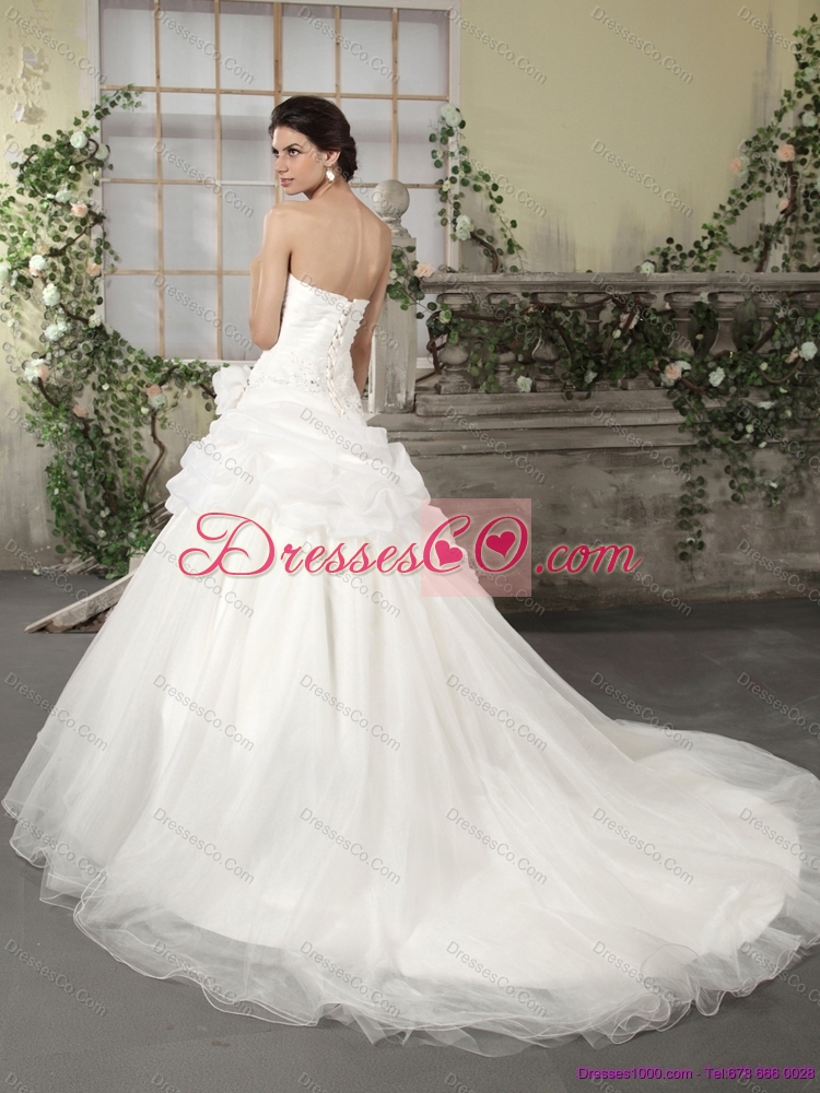 Popular Maternity Wedding Dress with Ruching and Appliques