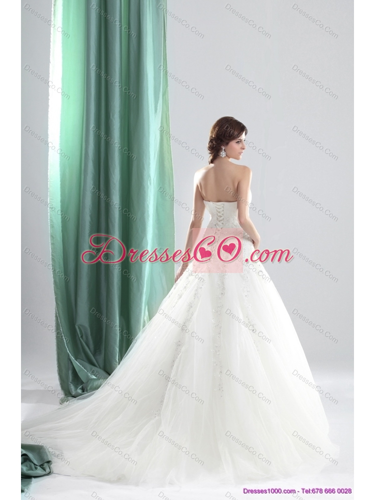 Pretty A Line Maternity Wedding Dress with Appliques