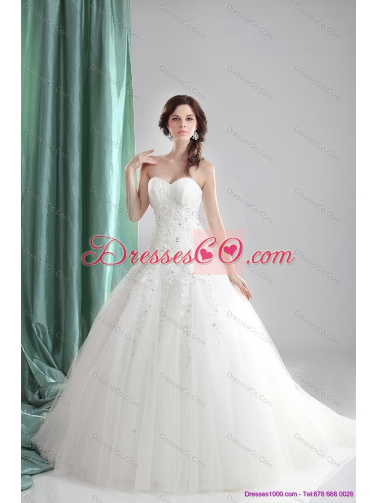 Pretty A Line Maternity Wedding Dress with Appliques