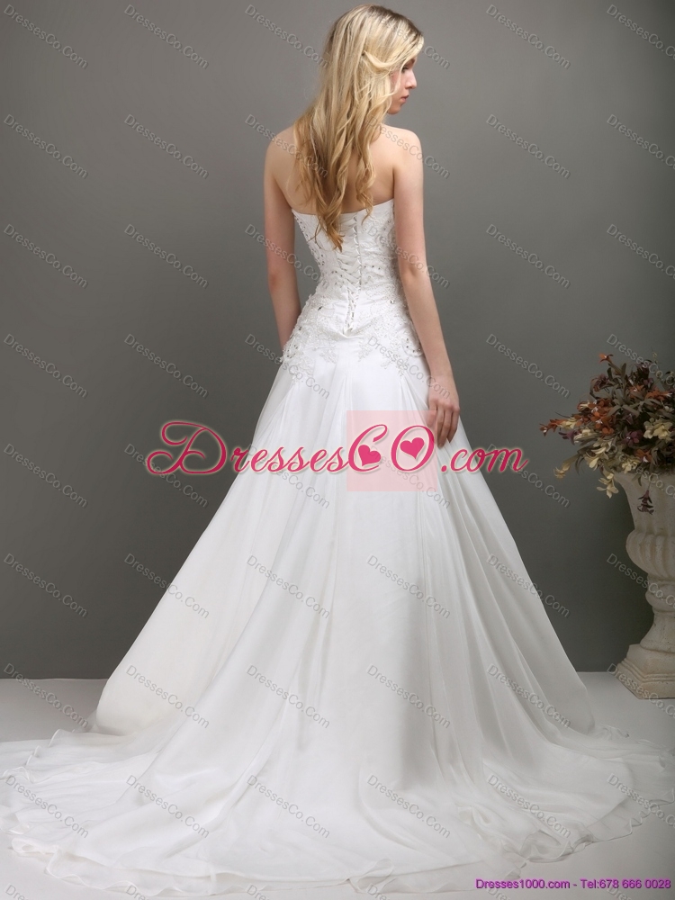 Brand New  A Line Maternity Wedding Dress with Appliques and Beading