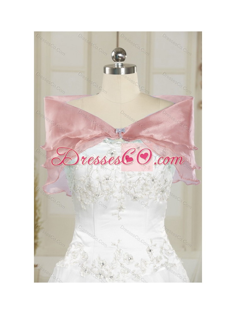 Cheap Beading and Ruffles  Quinceanera Dress in Baby Pink