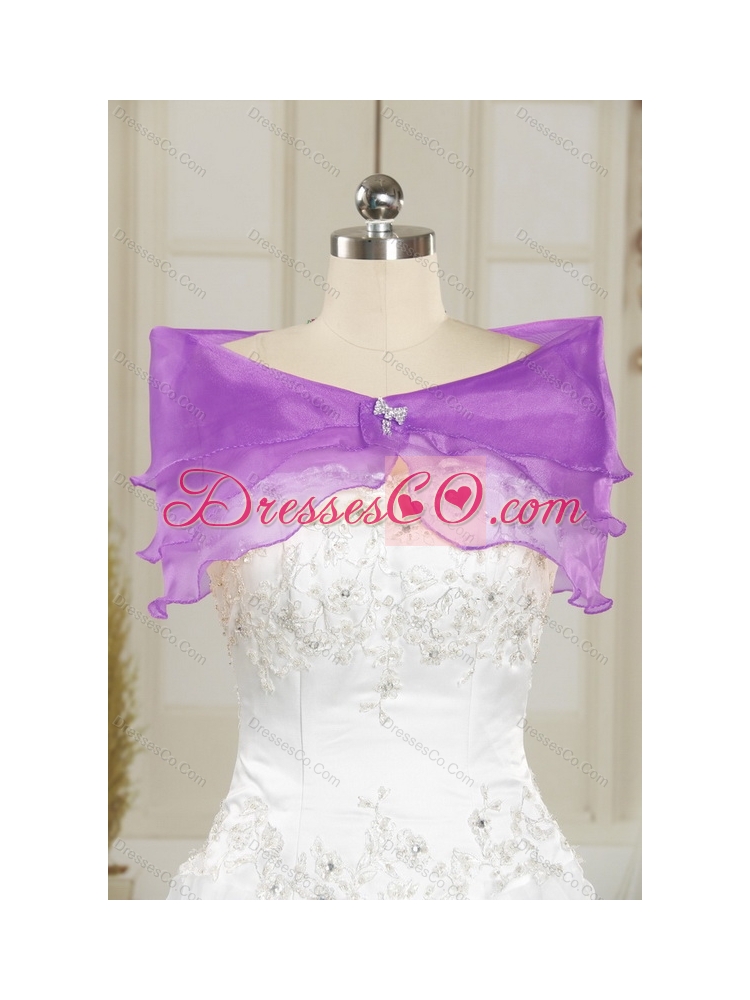 Cheap Lilac Quinceanera Dress with Beading and Ruffled Layers