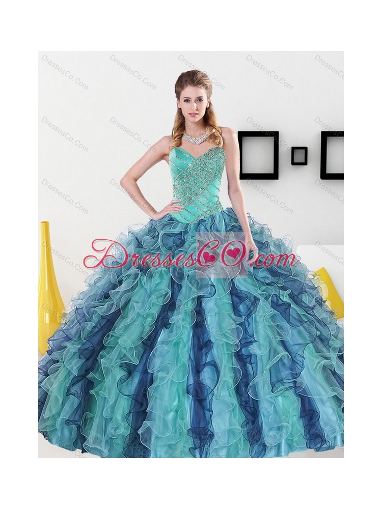 Perfect Quinceanera Dress with Appliques and Ruffles