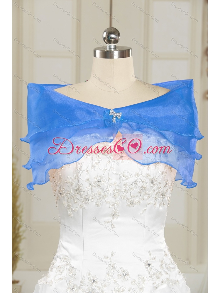 Quinceanera Dress with Appliques and Pick Ups