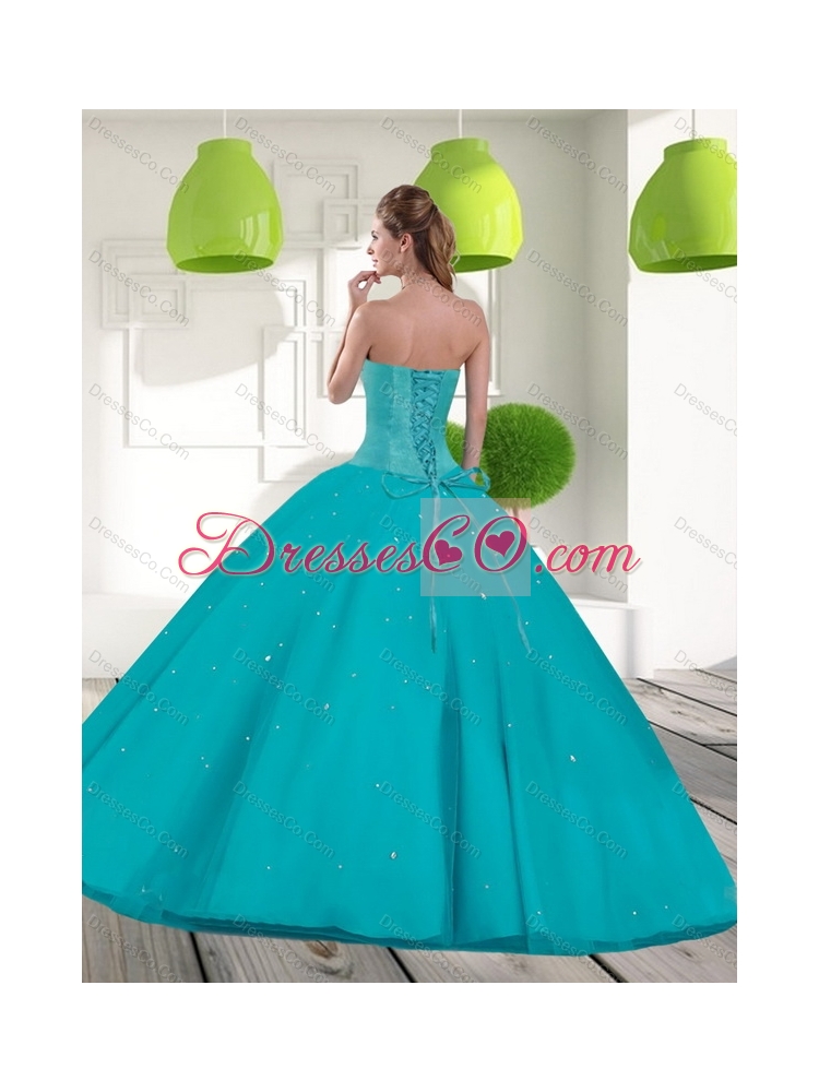 Quinceanera Dress with Beading and Appliques