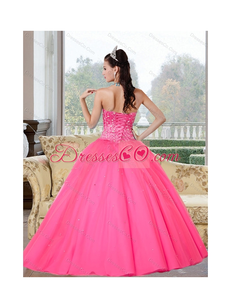 Inexpensive Beading Strapless  Quinceanera Dress in Gold