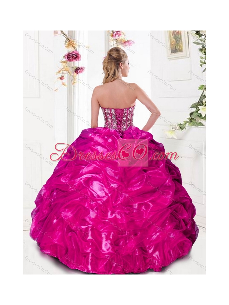 Classic Quinceanera Gown with Beading and Pick Ups