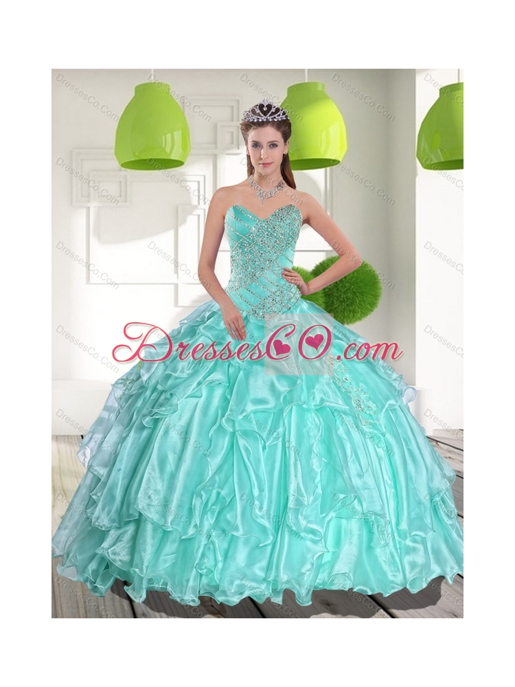Elegant Ball Gown Appliques and Beading Quinceanera Dresses