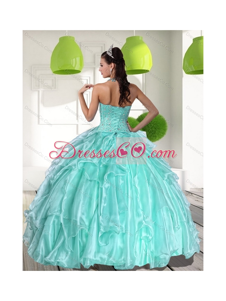 Elegant Ball Gown Appliques and Beading Quinceanera Dresses