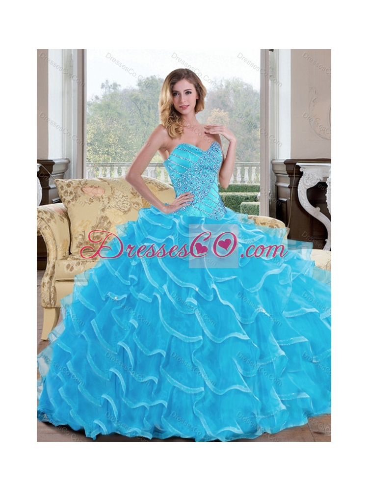 Elegant Ball Gown Quinceanera Dress with Beading