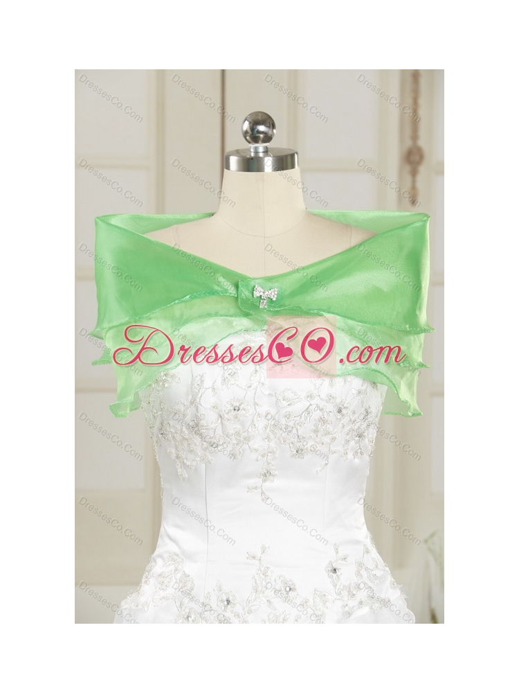 Elegant Spring Green  Quinceanera Dress with Beading and Ruffles