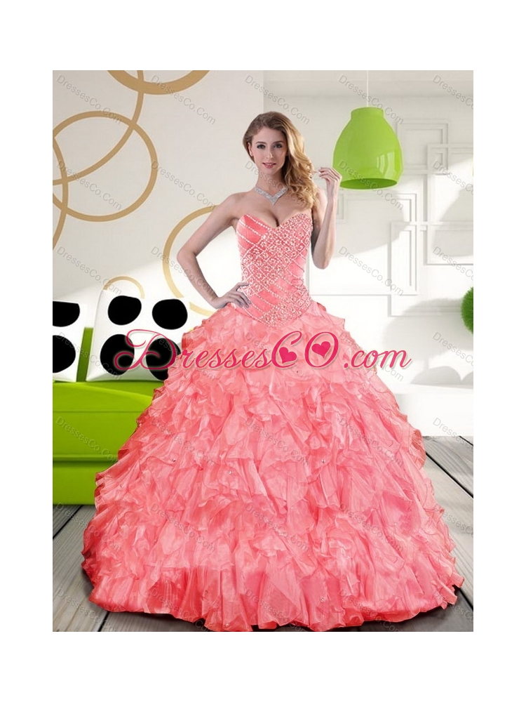 Classic  Quinceanera Dress with Beading and Ruffles