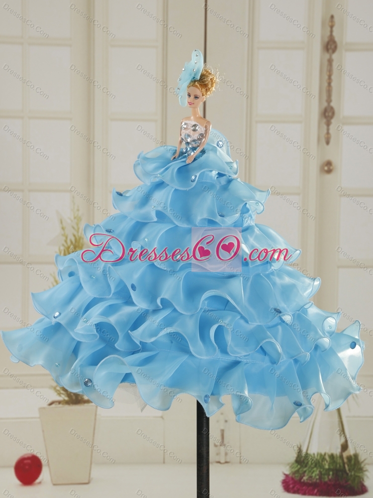 Colorful Unique Quinceanera Dress with Pick up and Ruffles