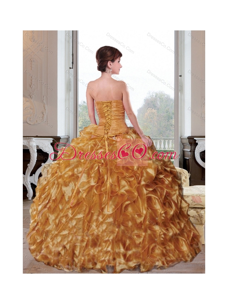Latest Appliques and Ruffles Quinceanera Dresses