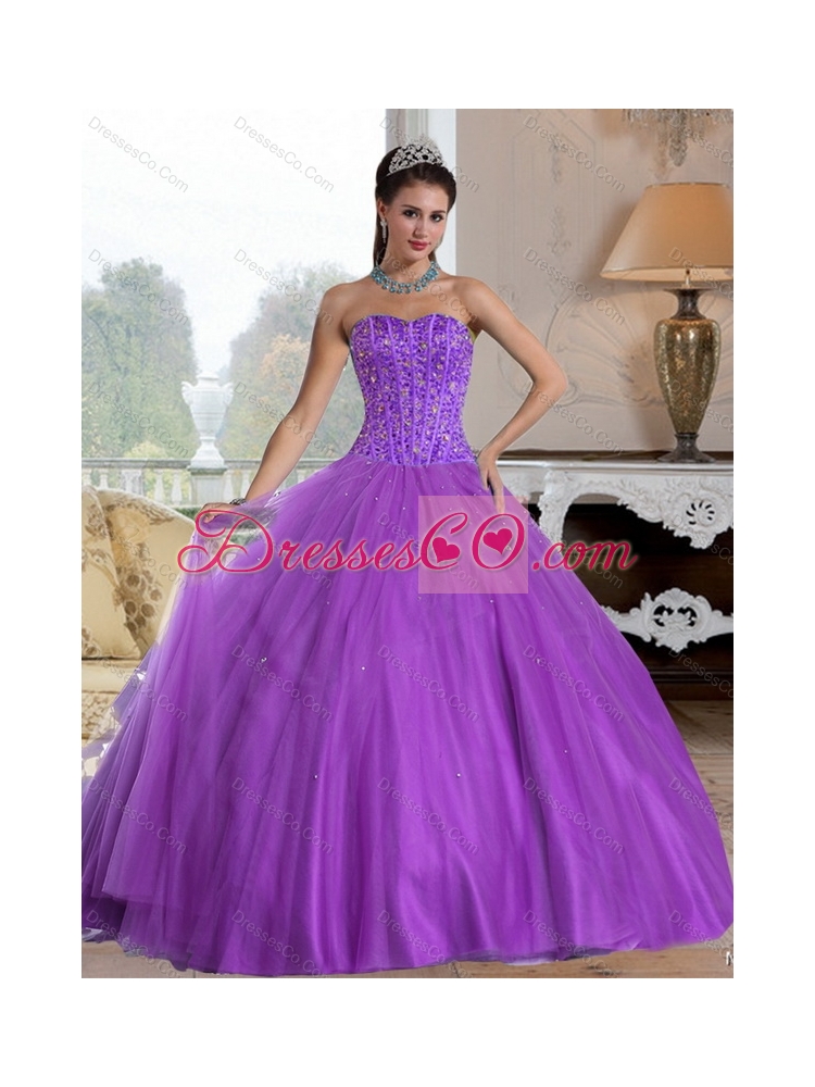 Latest Ball Gown Quinceanera Dress with Beading