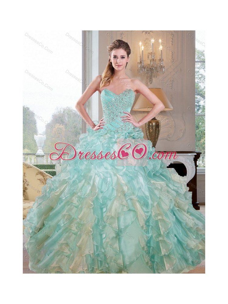 Latest Quinceanera Dress with Beading and Ruffles