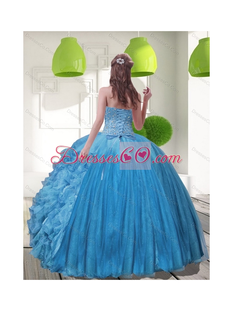 Pretty Quinceanera Dress with Beading and Ruffles