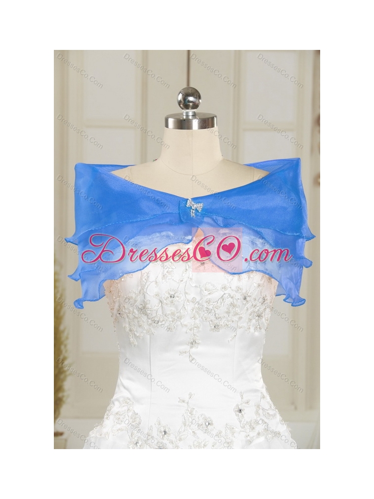 Pretty Beading and Ruffles Teal Quinceanera Dress