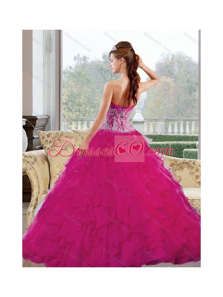 Unique Quinceanera Dress with Appliques and Ruffles