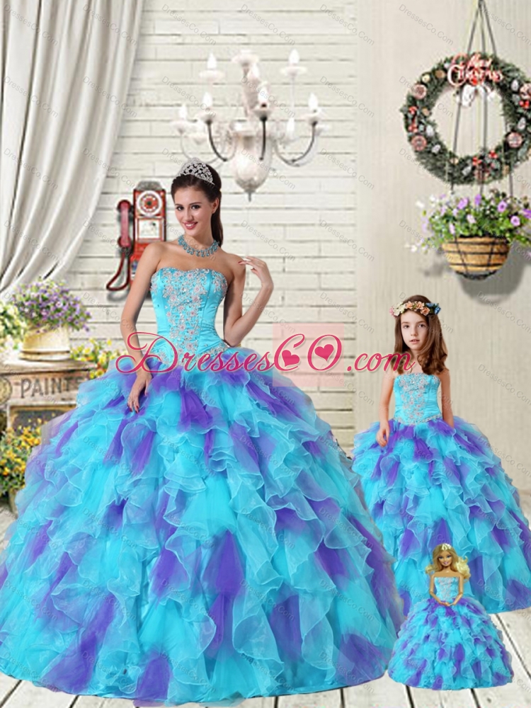 New Arrival Multi-color Dress for Princesita with Beading and Ruffles