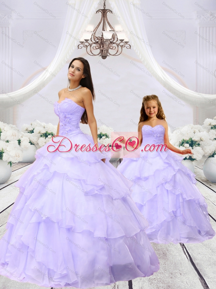 Unique Beading and Ruching Princesita Dress in Lavender