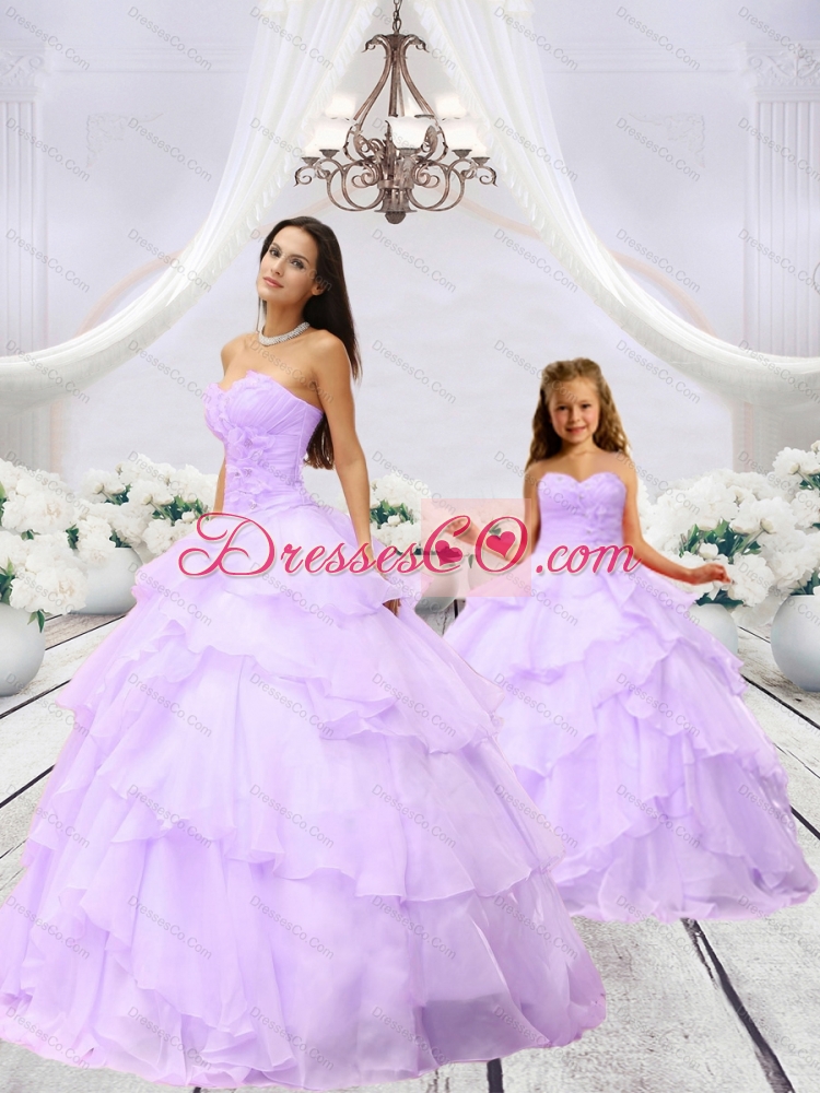 Affordable Beading and Ruching Lilac Princesita Dress for