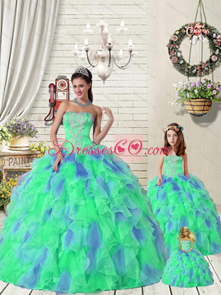Exquisite Ruffles and Beading Multi-color Princesita Dress for  Summer