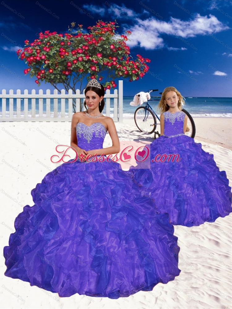 Most Popular Purple Princesita Dress with Appliques and Beading